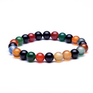 Bead Bracelet Stretch Multi-Color Bright Tones